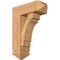 Ekena Millwork Merced Arts and Crafts Smooth Bracket w/ Offset Brace, Western Red Cedar, 7 1/2"W x 20"D x 28"H BKT0806X20X28MRC03SWR - alternate 1